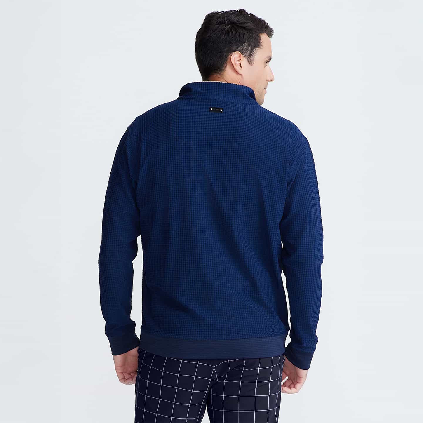 Chandail Texturé À Fermeture À Glissière ¼ Pour Hommes