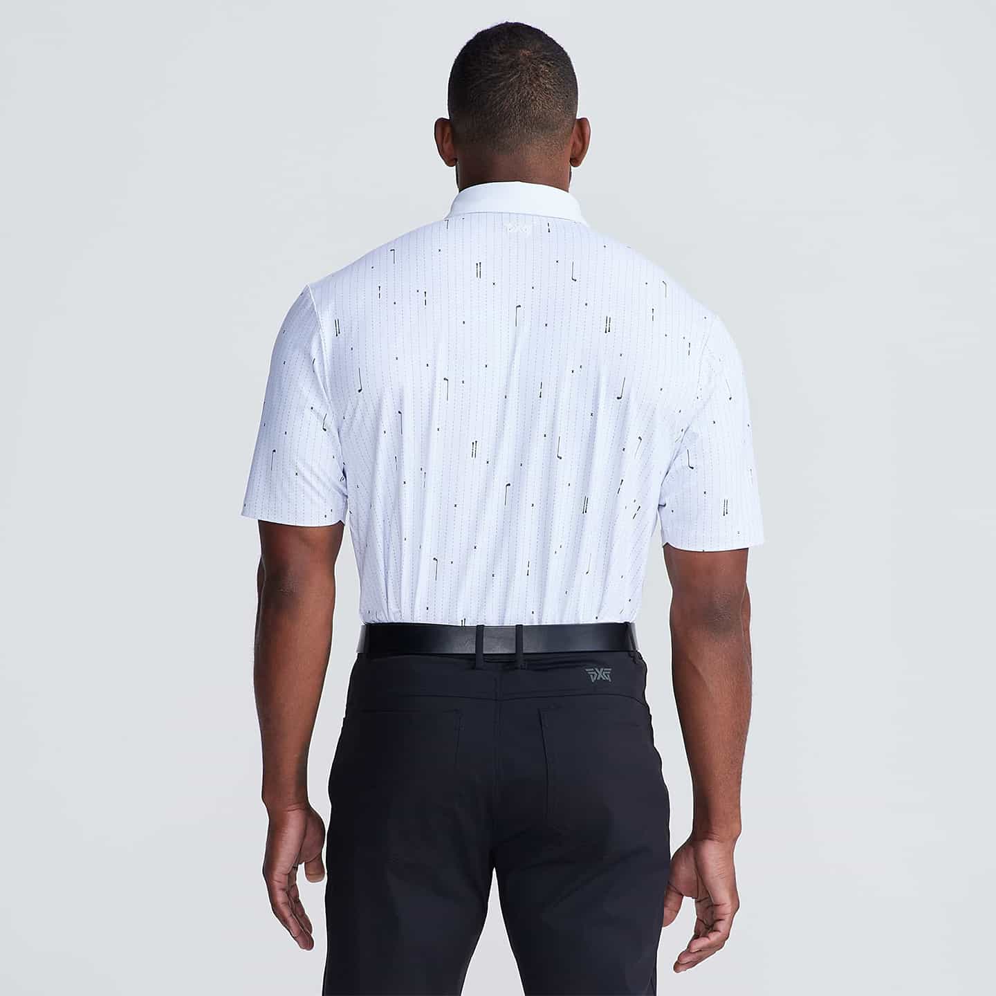 Polo à Rayures et Icônes de Golf Coupe Confort