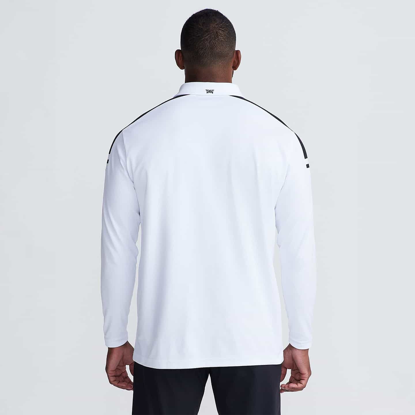 Polo À Manche Longue Avec Panneau En Tricot Sur L’Épaule Pour Hommes