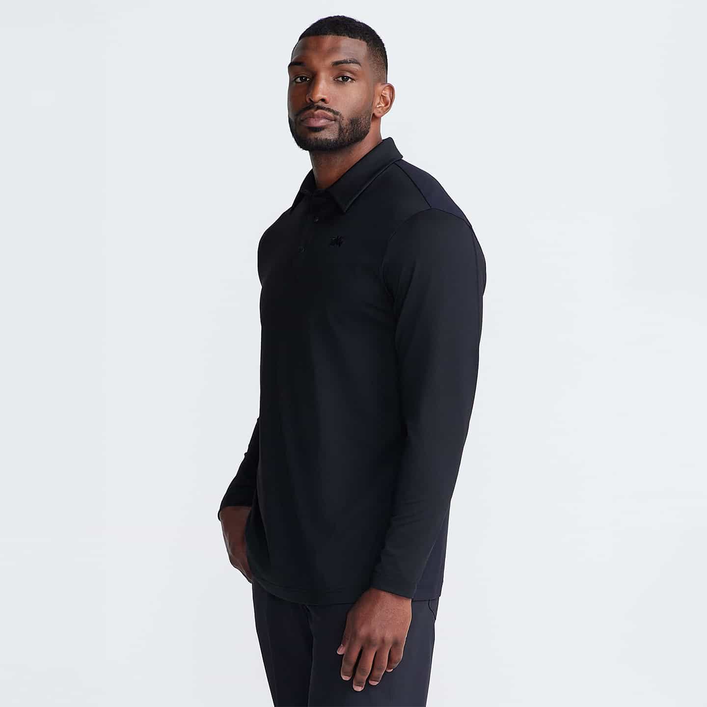 Polo À Manche Longue Et Couture À L’Arrière Pour Hommes
