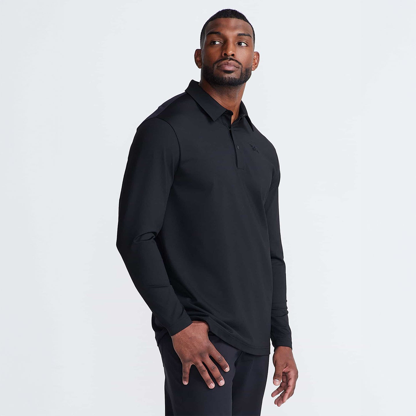 Polo À Manche Longue Et Couture À L’Arrière Pour Hommes