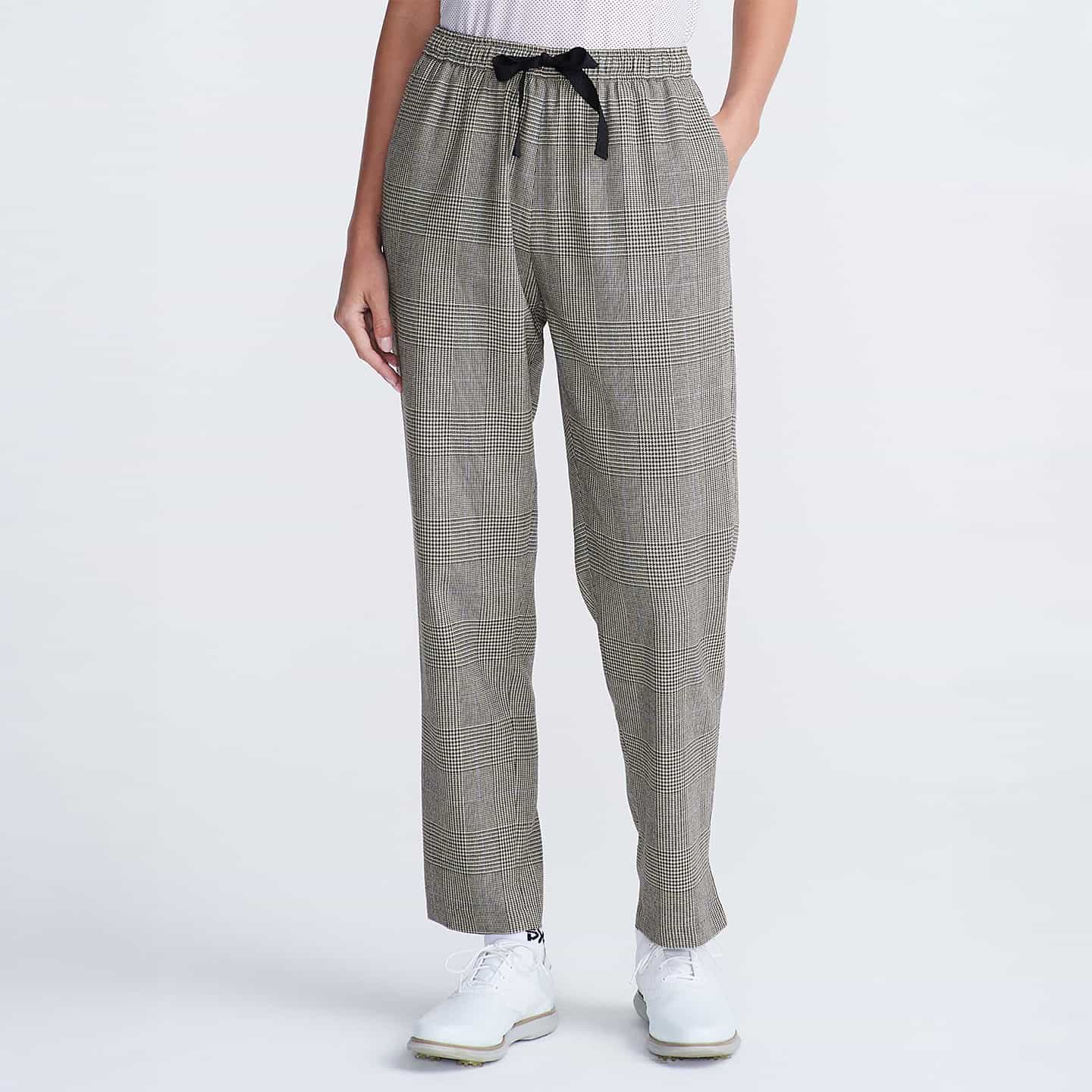 Pantalon Prince Of De Galles Avec Cordon De Serrage Pour Femmes