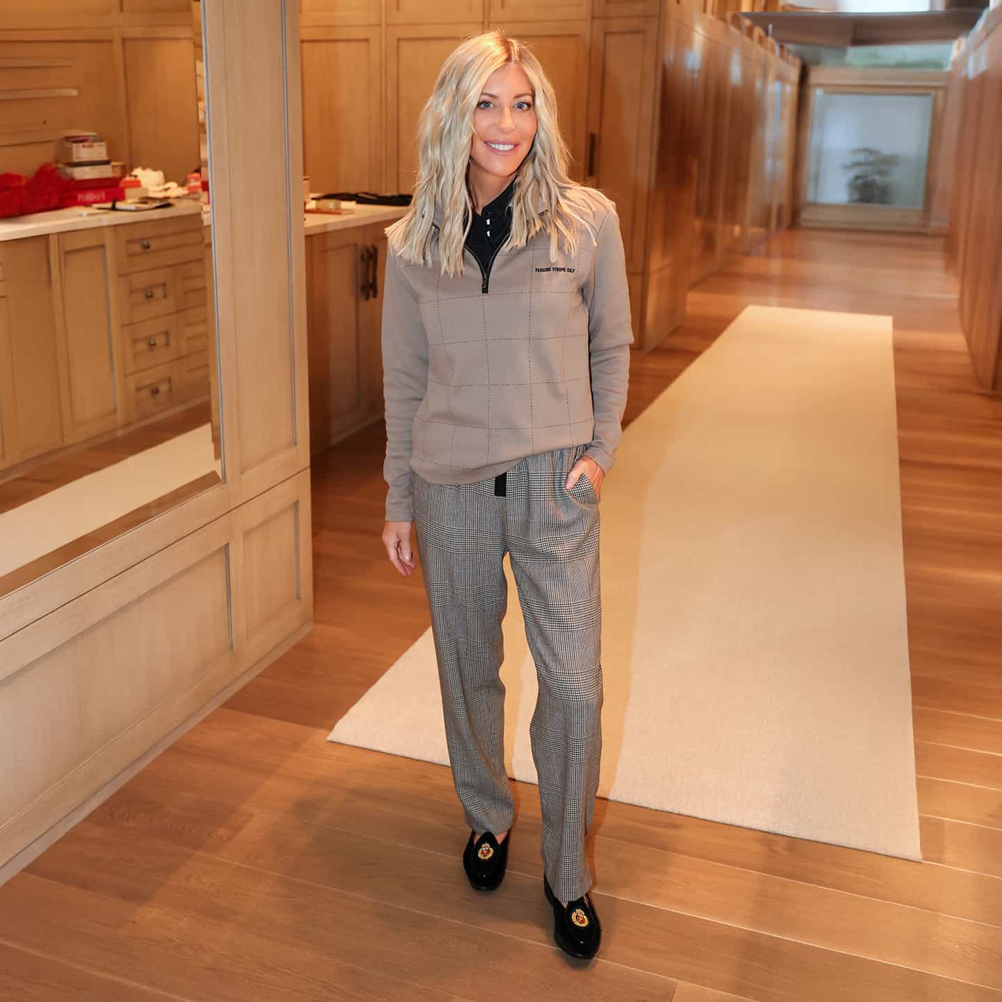 Pantalon Prince Of De Galles Avec Cordon De Serrage Pour Femmes
