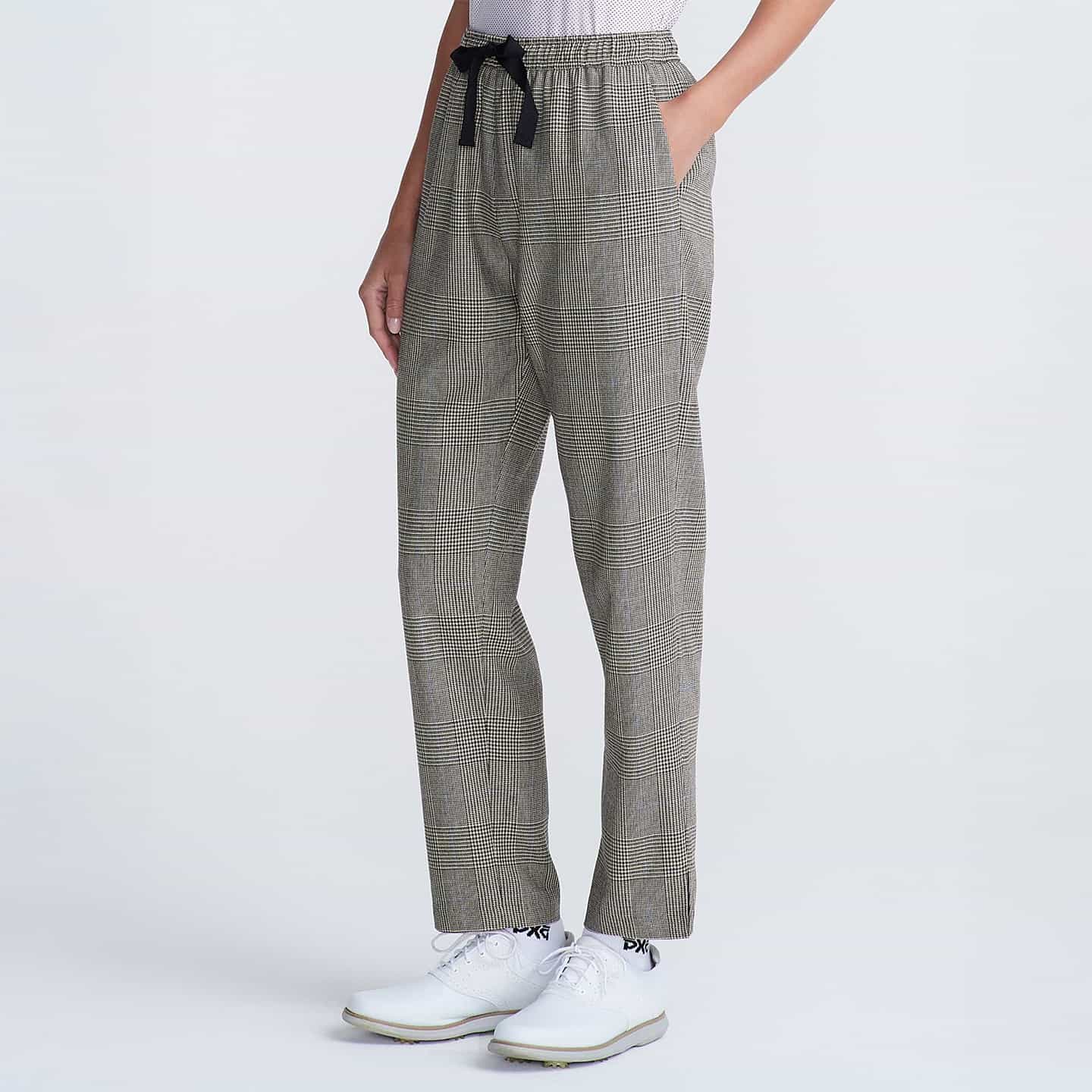Pantalon Prince Of De Galles Avec Cordon De Serrage Pour Femmes