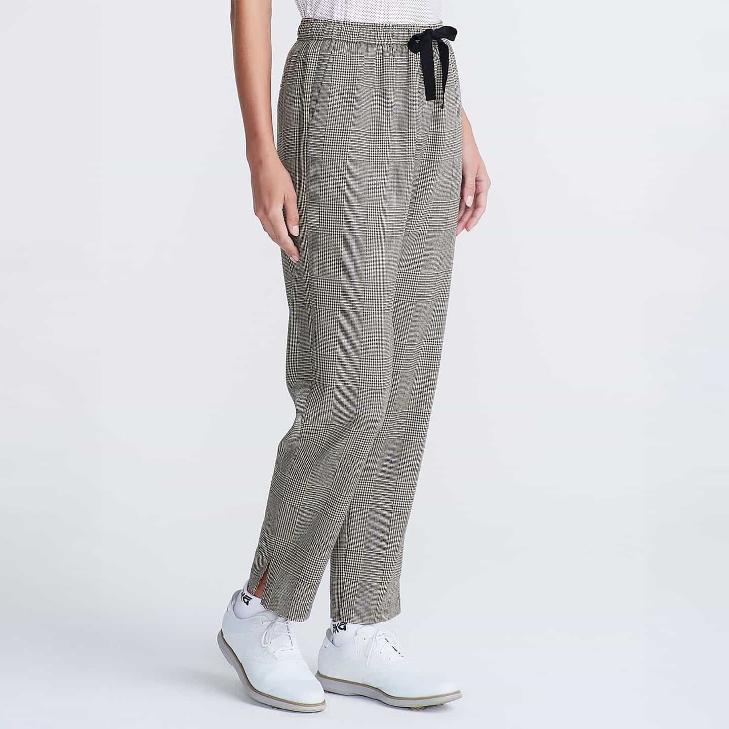 Pantalon Prince Of De Galles Avec Cordon De Serrage Pour Femmes