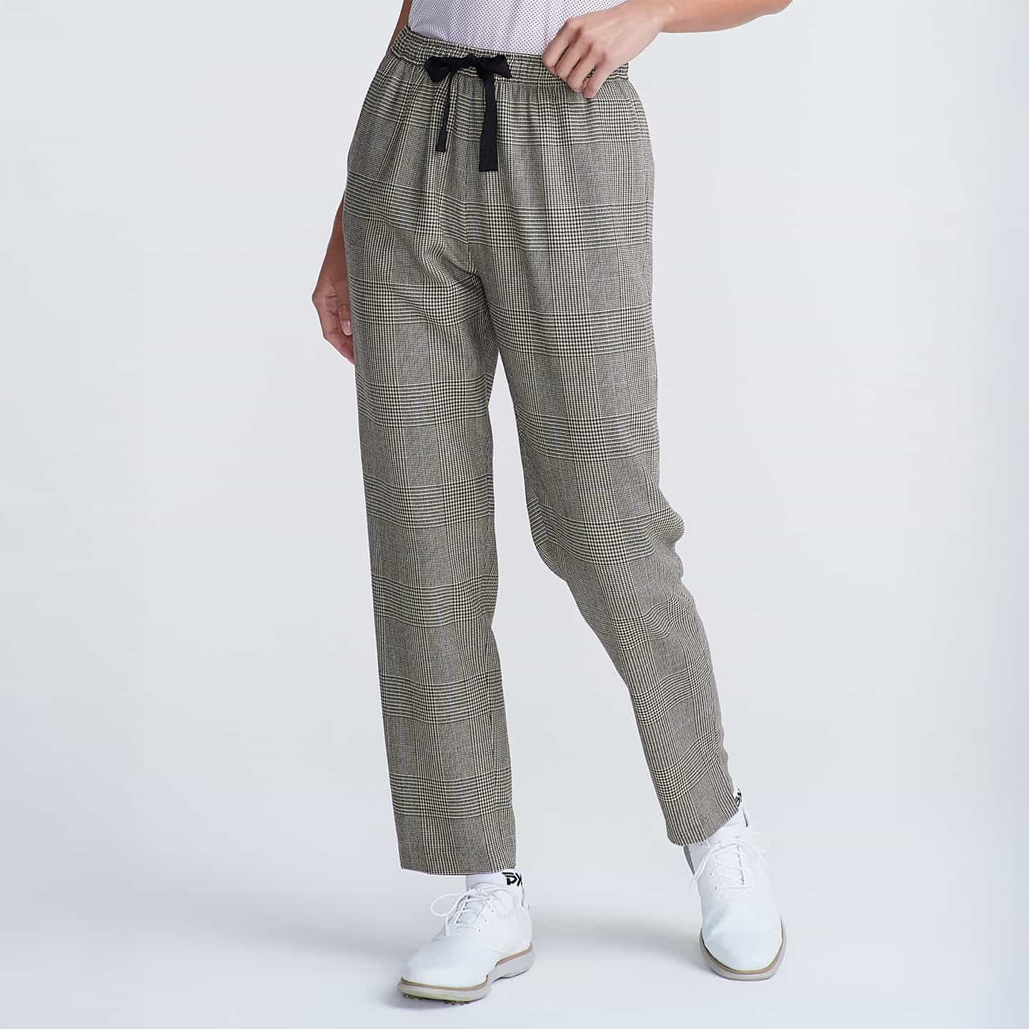 Pantalon Prince Of De Galles Avec Cordon De Serrage Pour Femmes