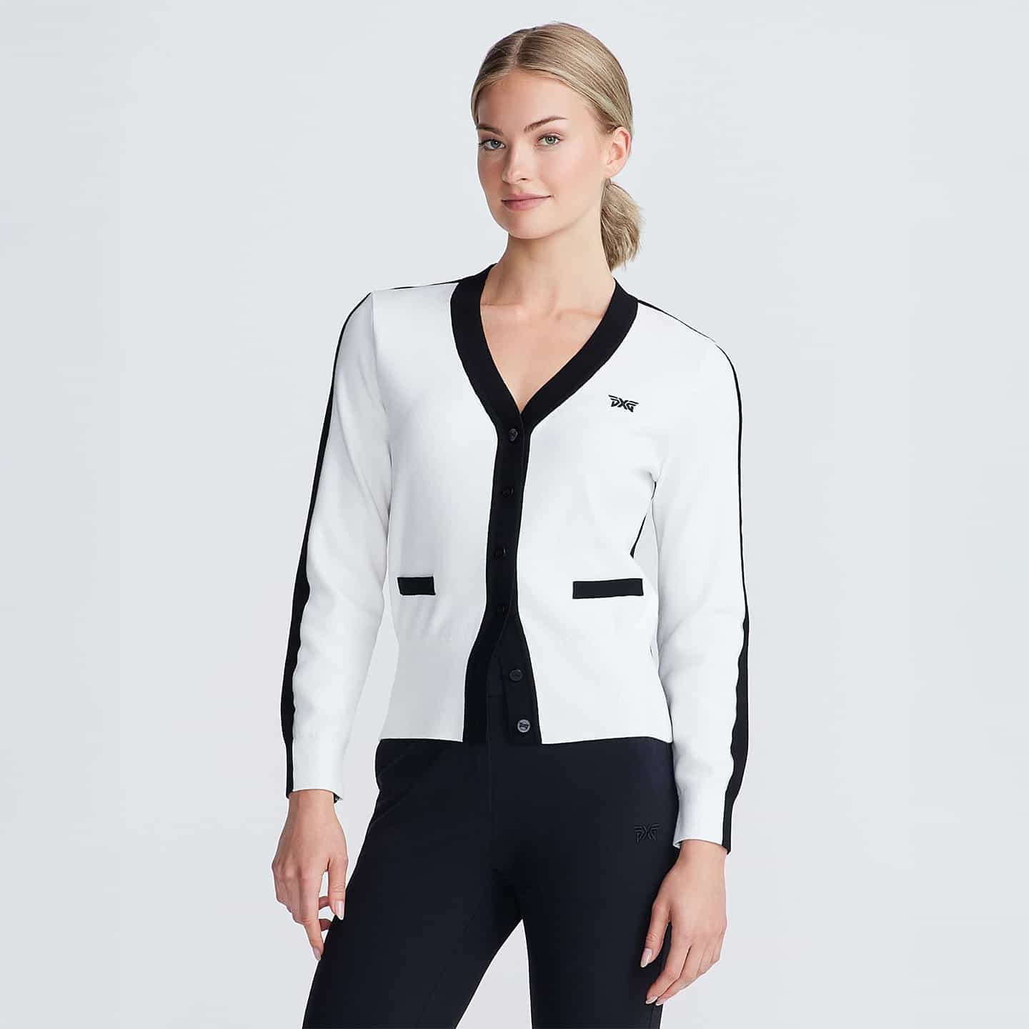 Cardigan à Col en V Contrastant Pour Femme