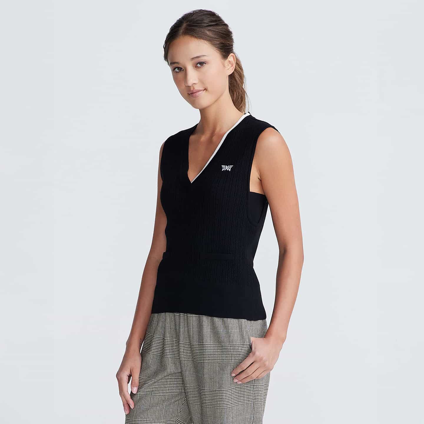 Gilet De Style Universitaire Avec Col En V Profond Pour Femmes
