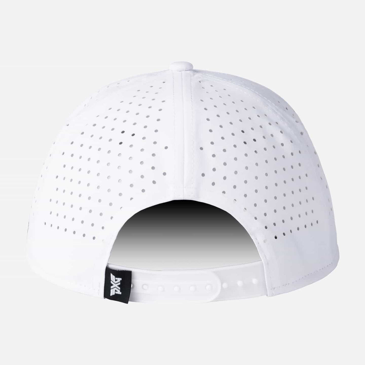 PXG Men's Dog Tag 5-Panel Snapback Cap, White/Grey logo, product photo 5