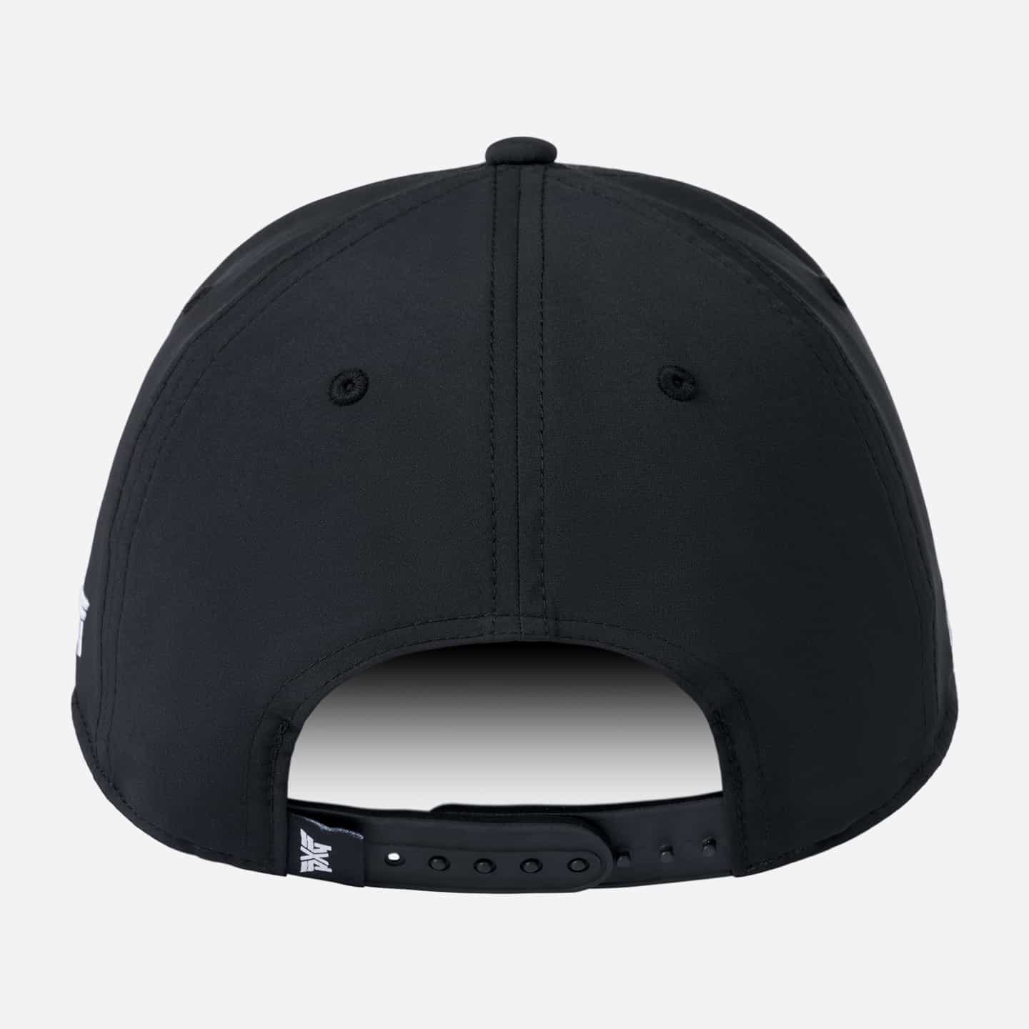 Casquette couronne basse six panneaux à languette de réglage « snapback » et plaque d’identité – Œillets standards