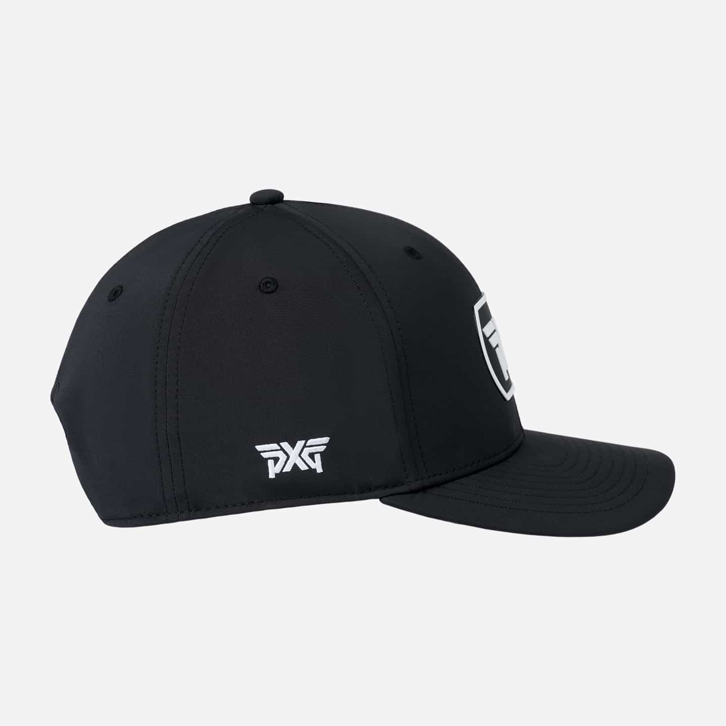 Casquette couronne basse six panneaux à languette de réglage « snapback » et plaque d’identité – Œillets standards