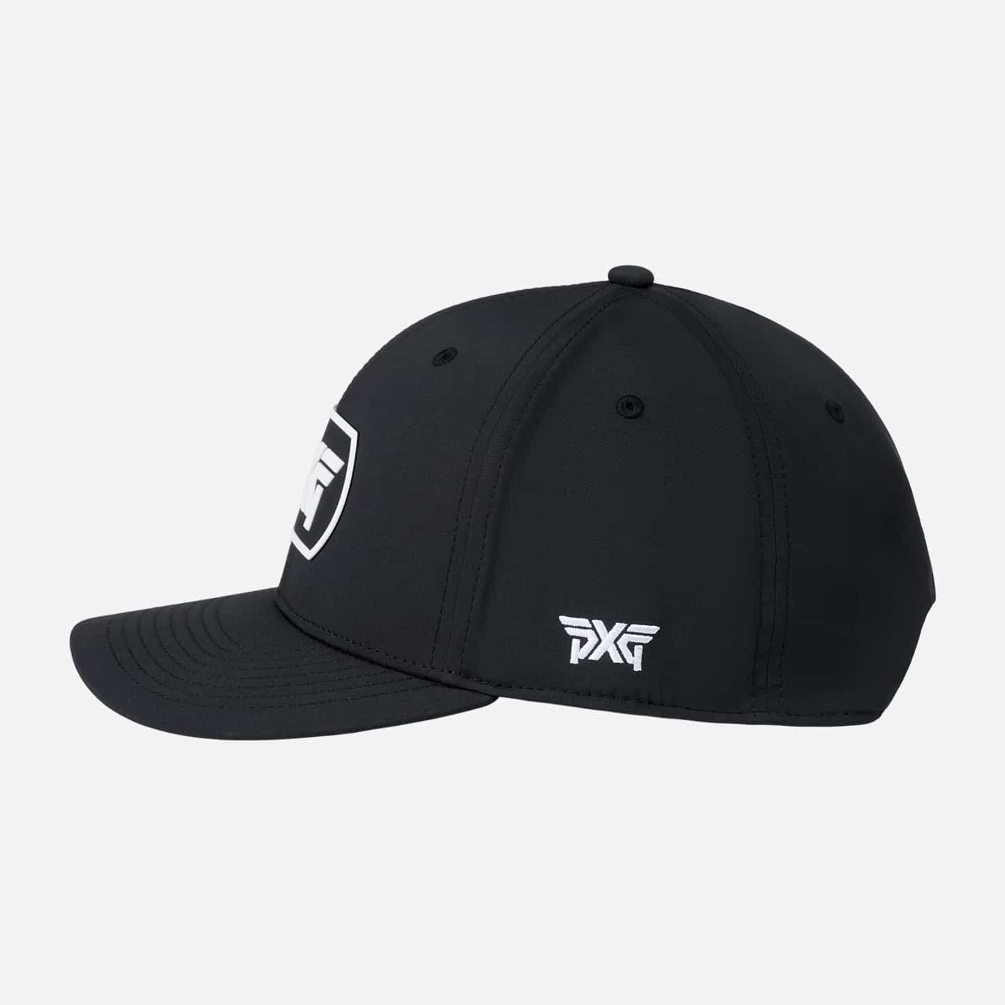 Casquette couronne basse six panneaux à languette de réglage « snapback » et plaque d’identité – Œillets standards