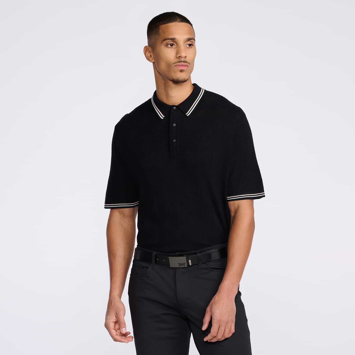 Polo Tricoté En Jacquard Multilogo