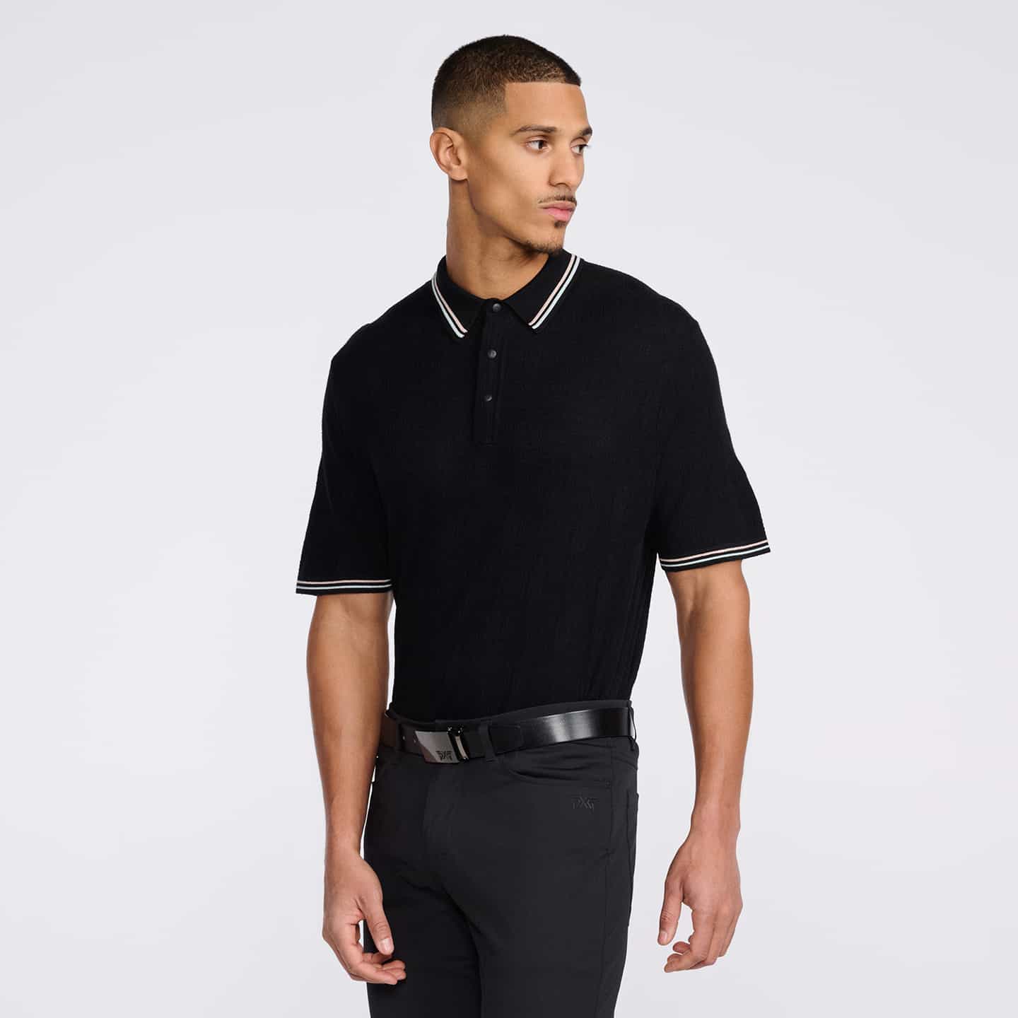 Polo Tricoté En Jacquard Multilogo