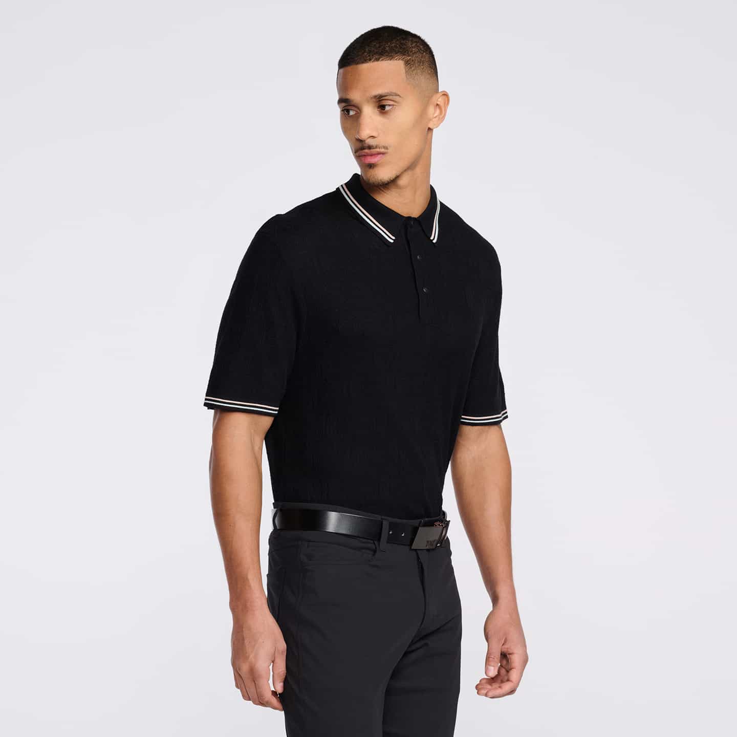 Polo Tricoté En Jacquard Multilogo