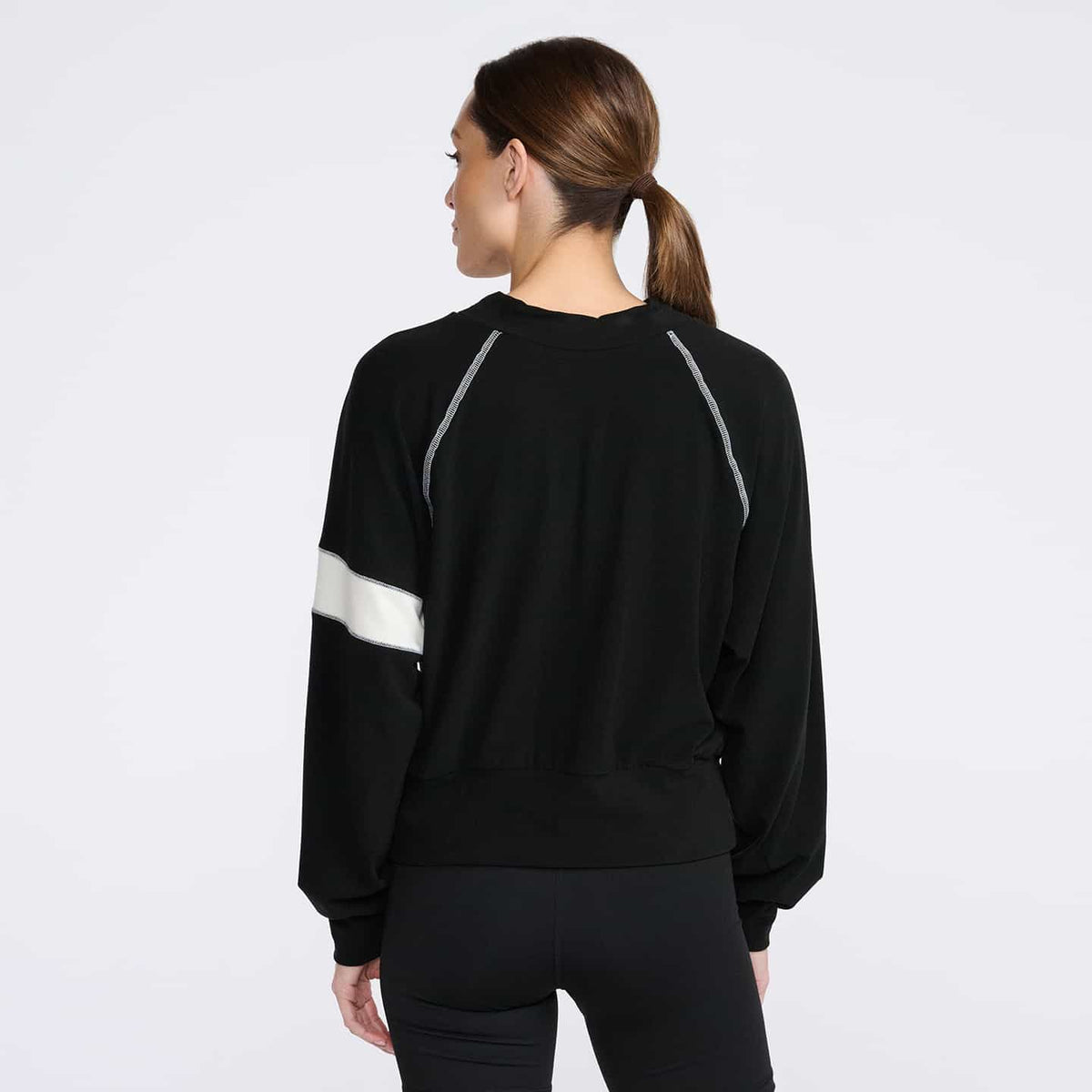 Women's Country Club Sweatshirt in Black, back view (listing thumbnail)