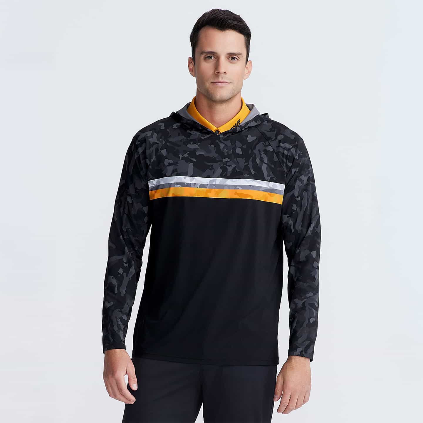 Chandail Fairway Camo À Capuchon Et Manches Raglan Pour Hommes