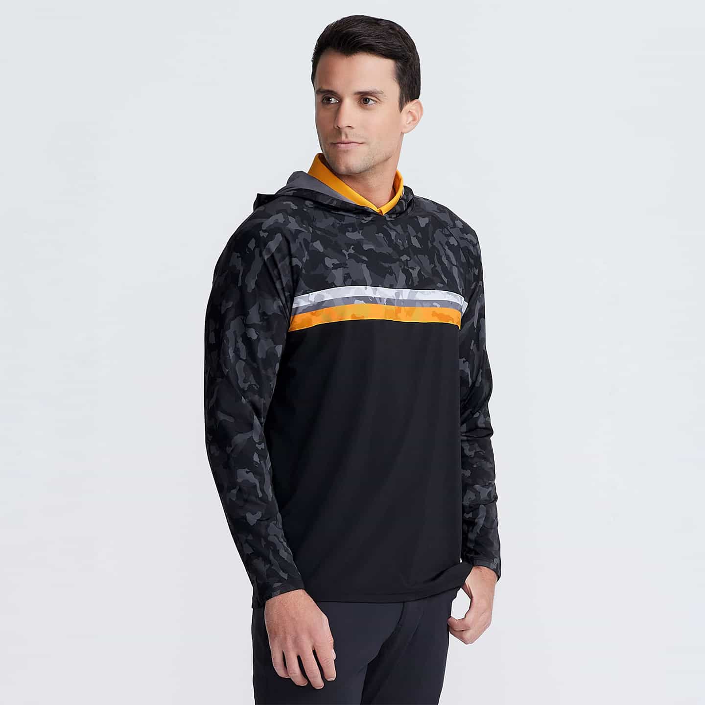Chandail Fairway Camo À Capuchon Et Manches Raglan Pour Hommes