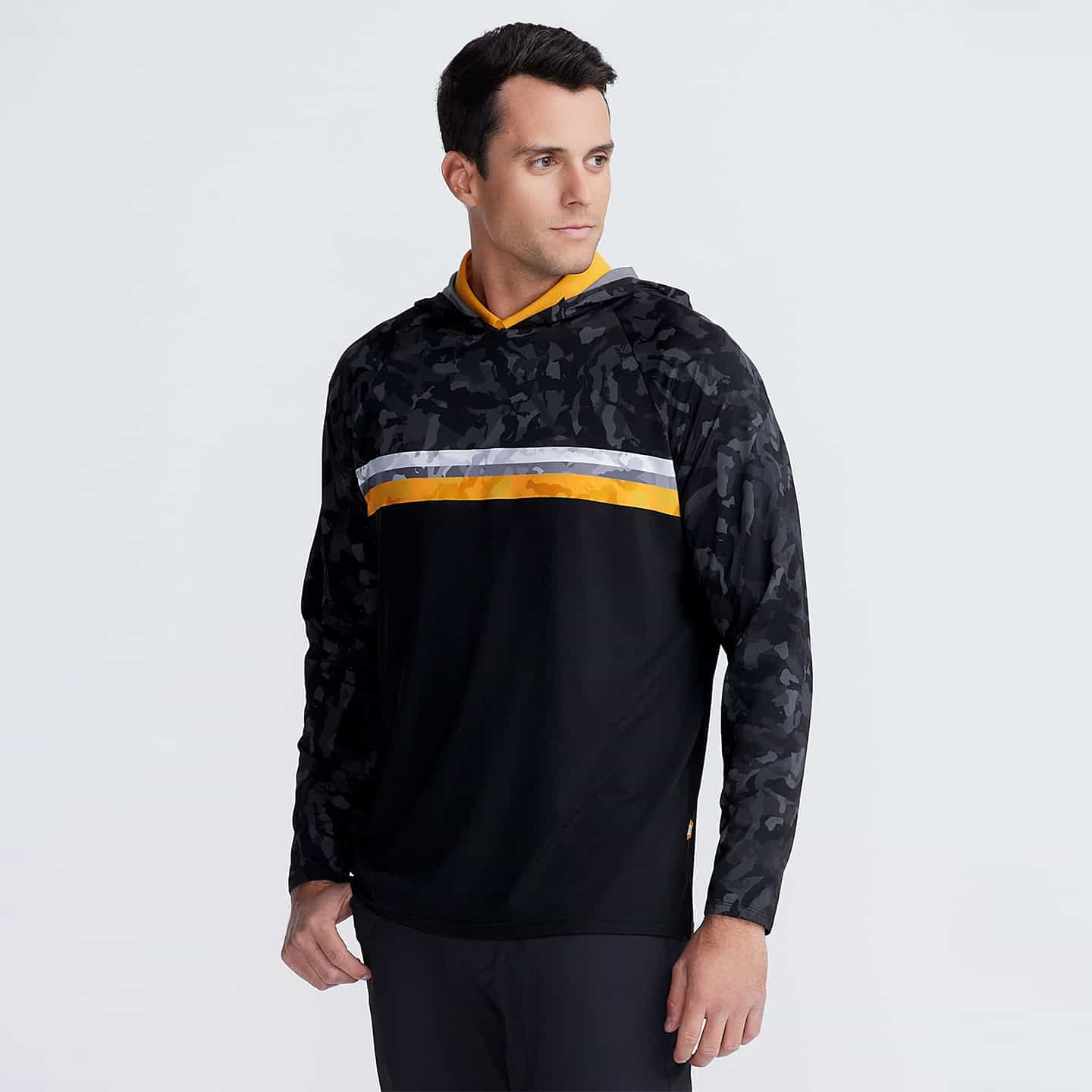 Chandail Fairway Camo À Capuchon Et Manches Raglan Pour Hommes