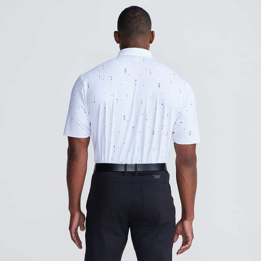 Polo à Rayures et Icônes de Golf Coupe Confort - PXG Canada