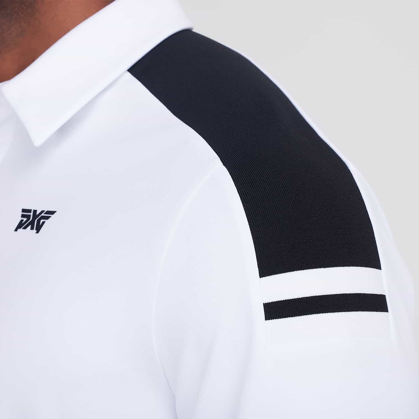 Men's Long Sleeve Knit Shoulder Panel Polo