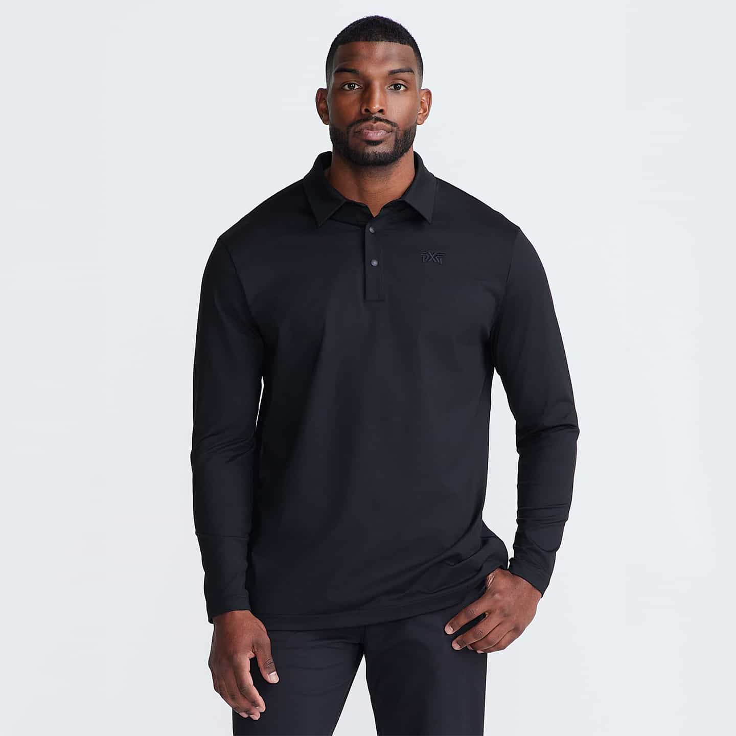 Men's Long Sleeve Seamed Back Polo