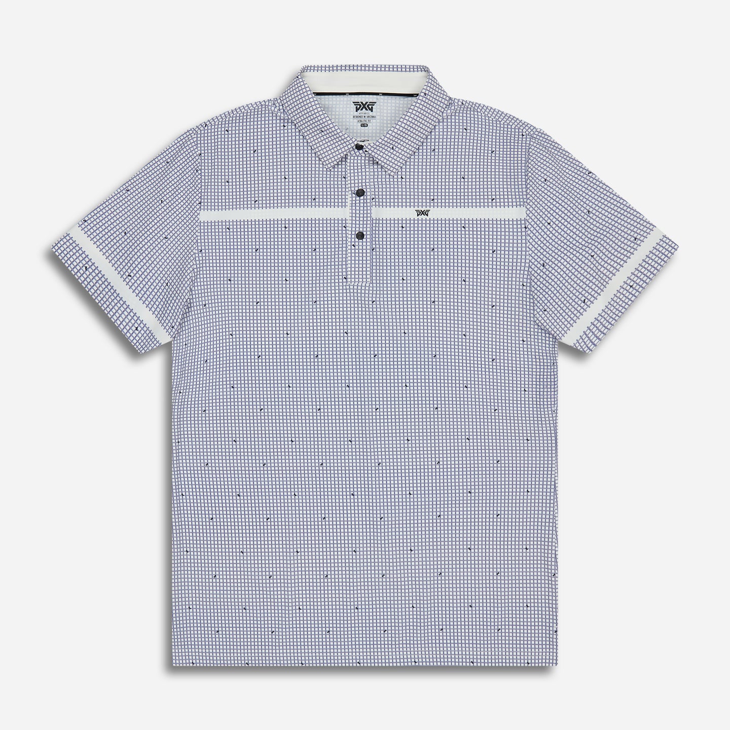 Men's Basket Weave Print Polo