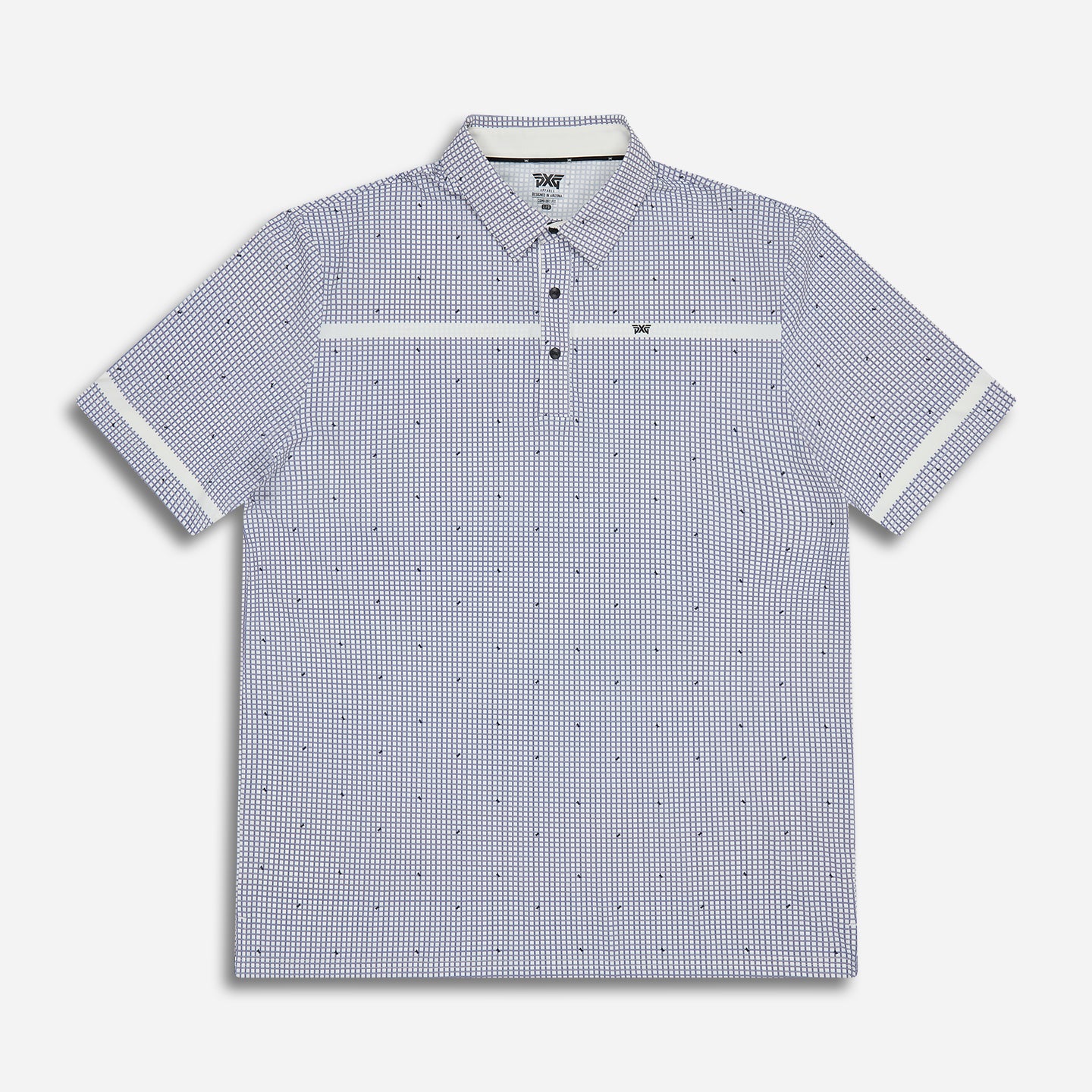 Men's Basket Weave Print Polo