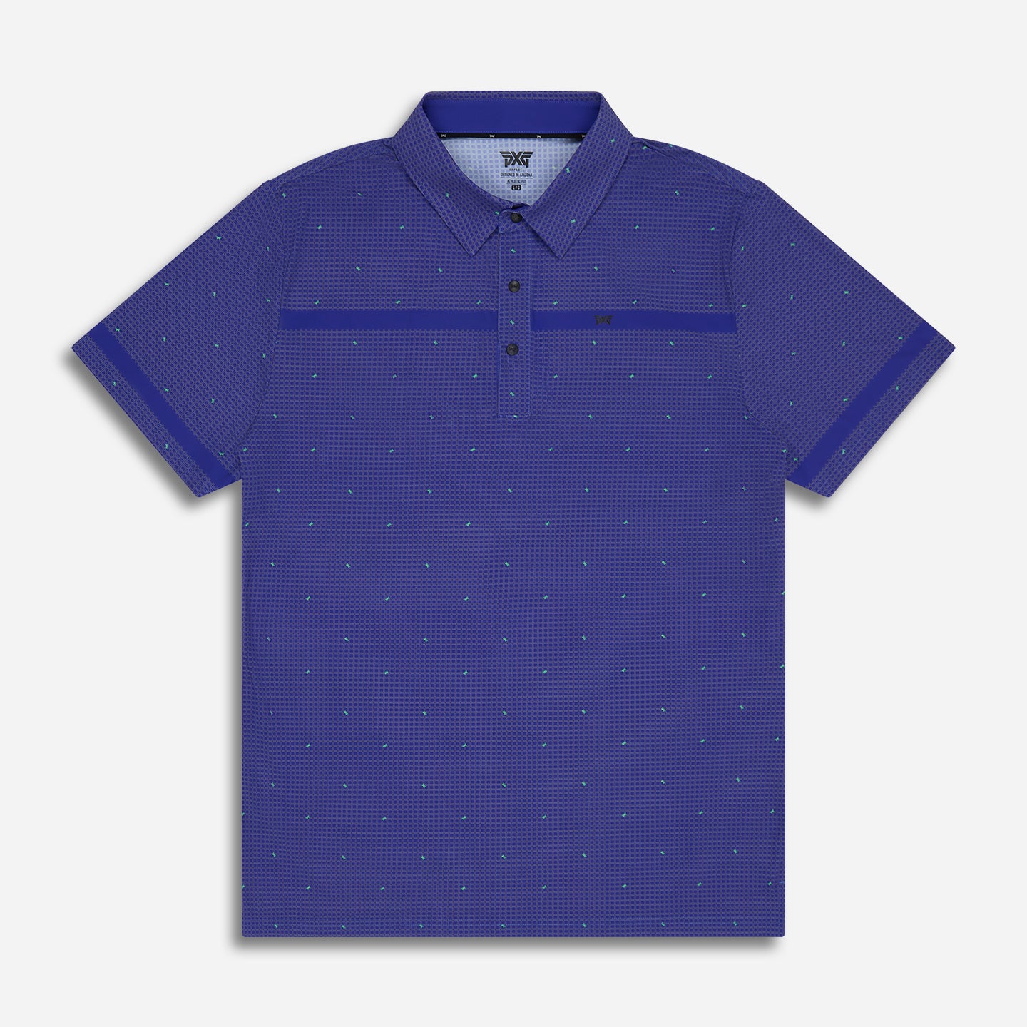 Men's Basket Weave Print Polo