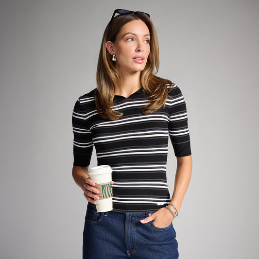 Women's Lapel Knitted Top - PXG Canada