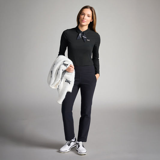 Women's Tie Neck Long Sleeve Polo - PXG Canada