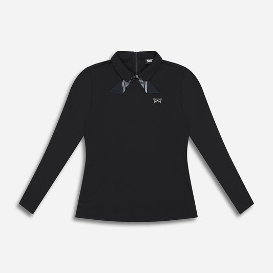 Women's Tie Neck Long Sleeve Polo - PXG Canada