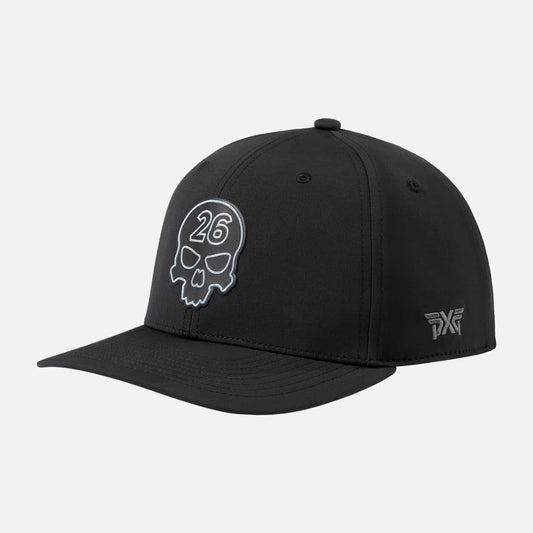 2024 Darkness Skull 6 Panel Curved Bill Snapback - Black - One Size - PXG Canada