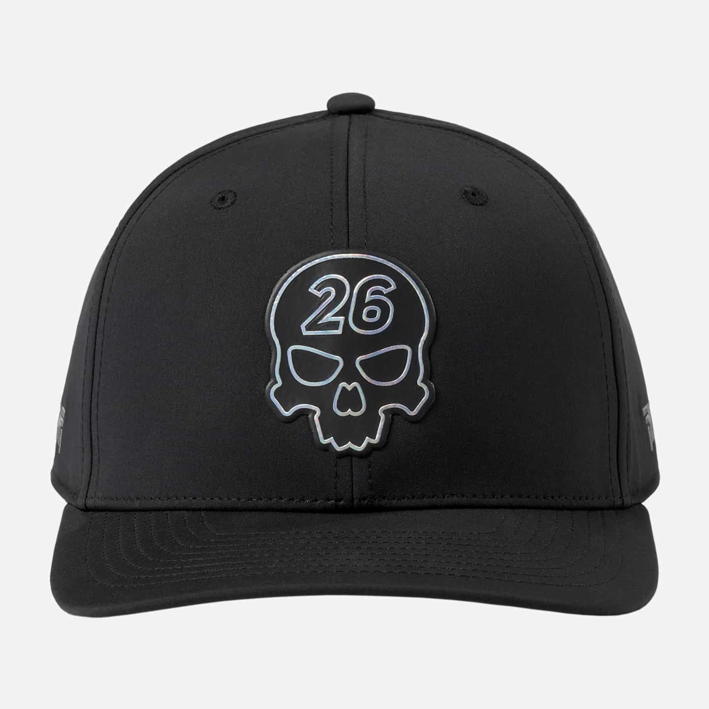 2024 Darkness Skull 6 Panel Curved Bill Snapback - Black - One Size