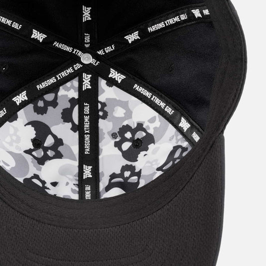 2024 Darkness Skull 6 Panel Curved Bill Snapback - Black - One Size - PXG Canada