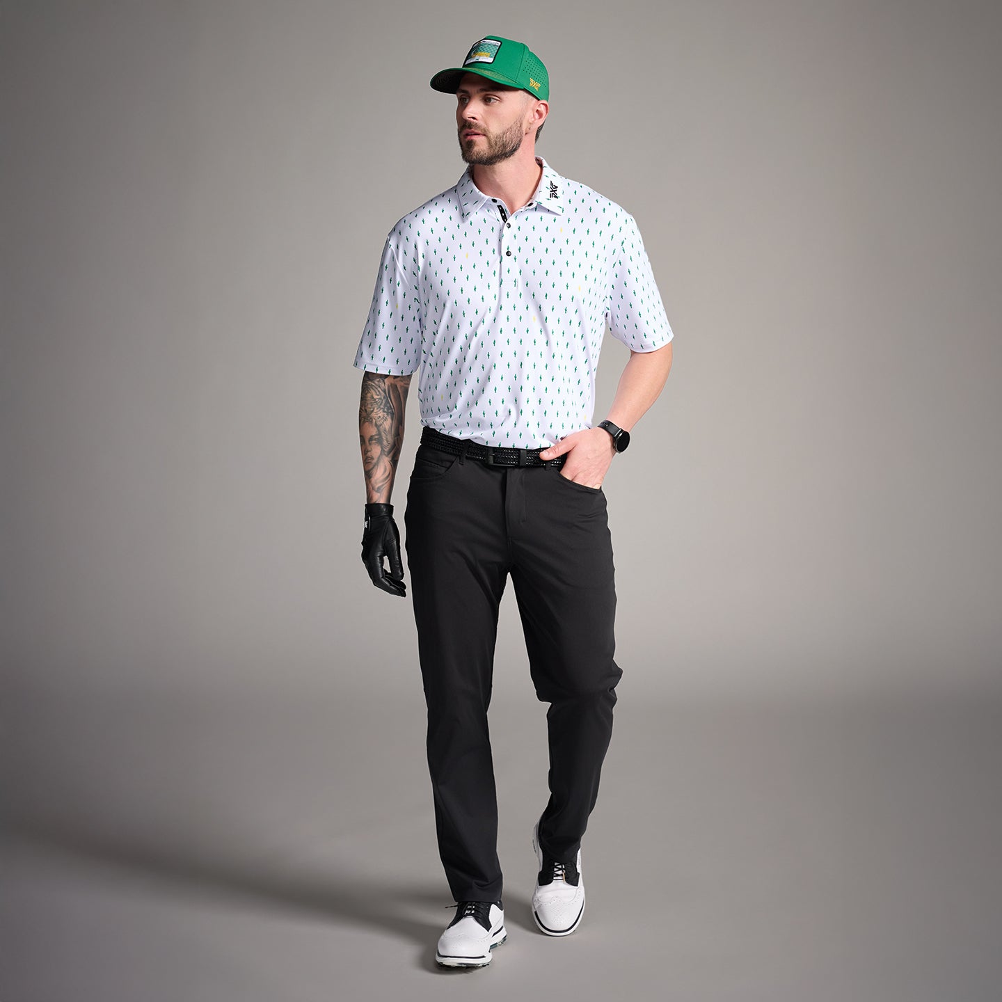 Men's Tour Cactus Print Polo