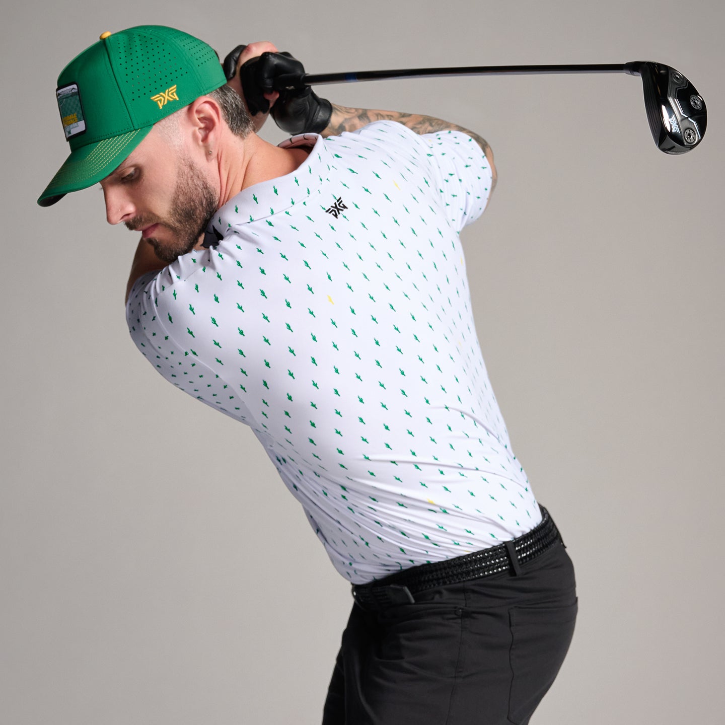 Men's Tour Cactus Print Polo