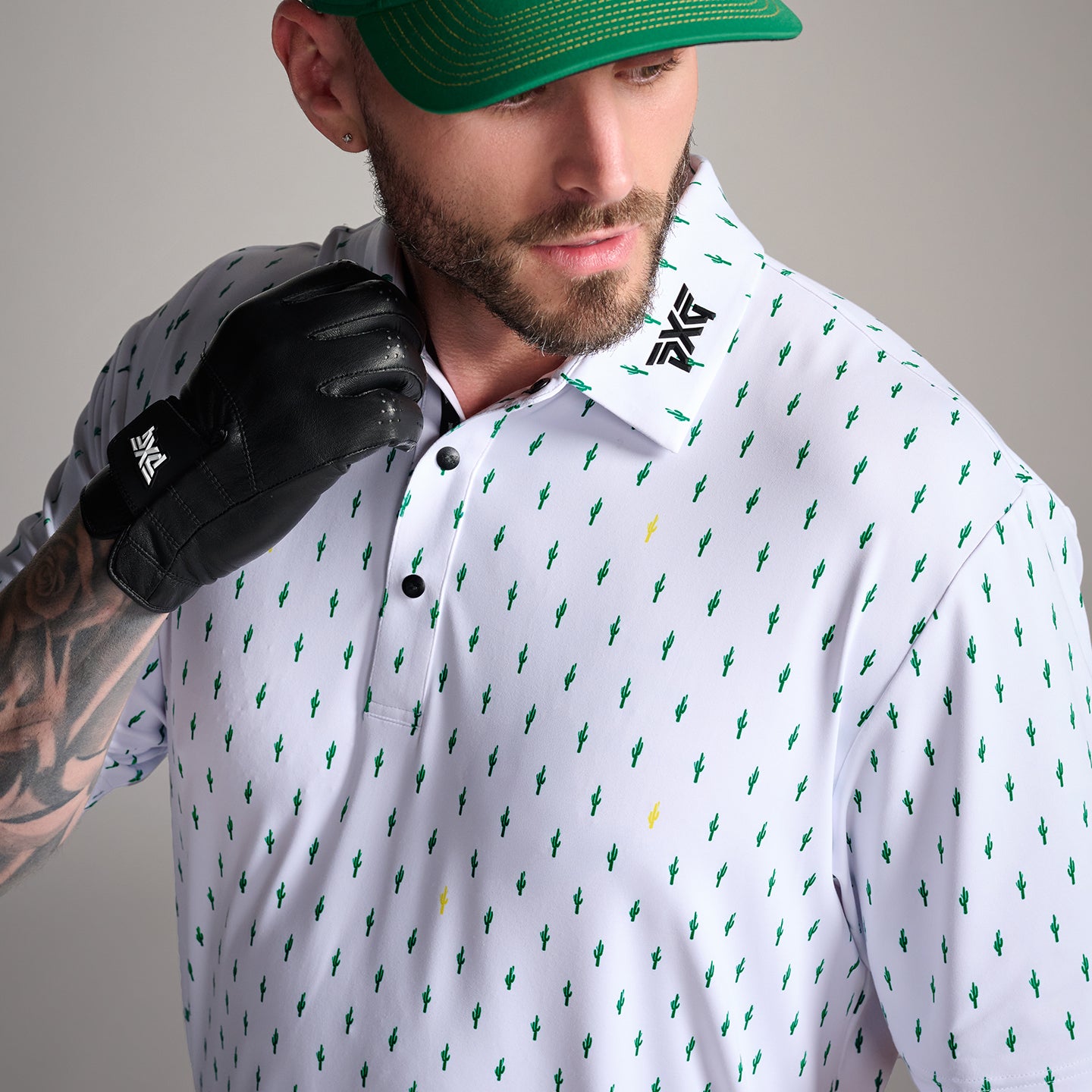 Men's Tour Cactus Print Polo