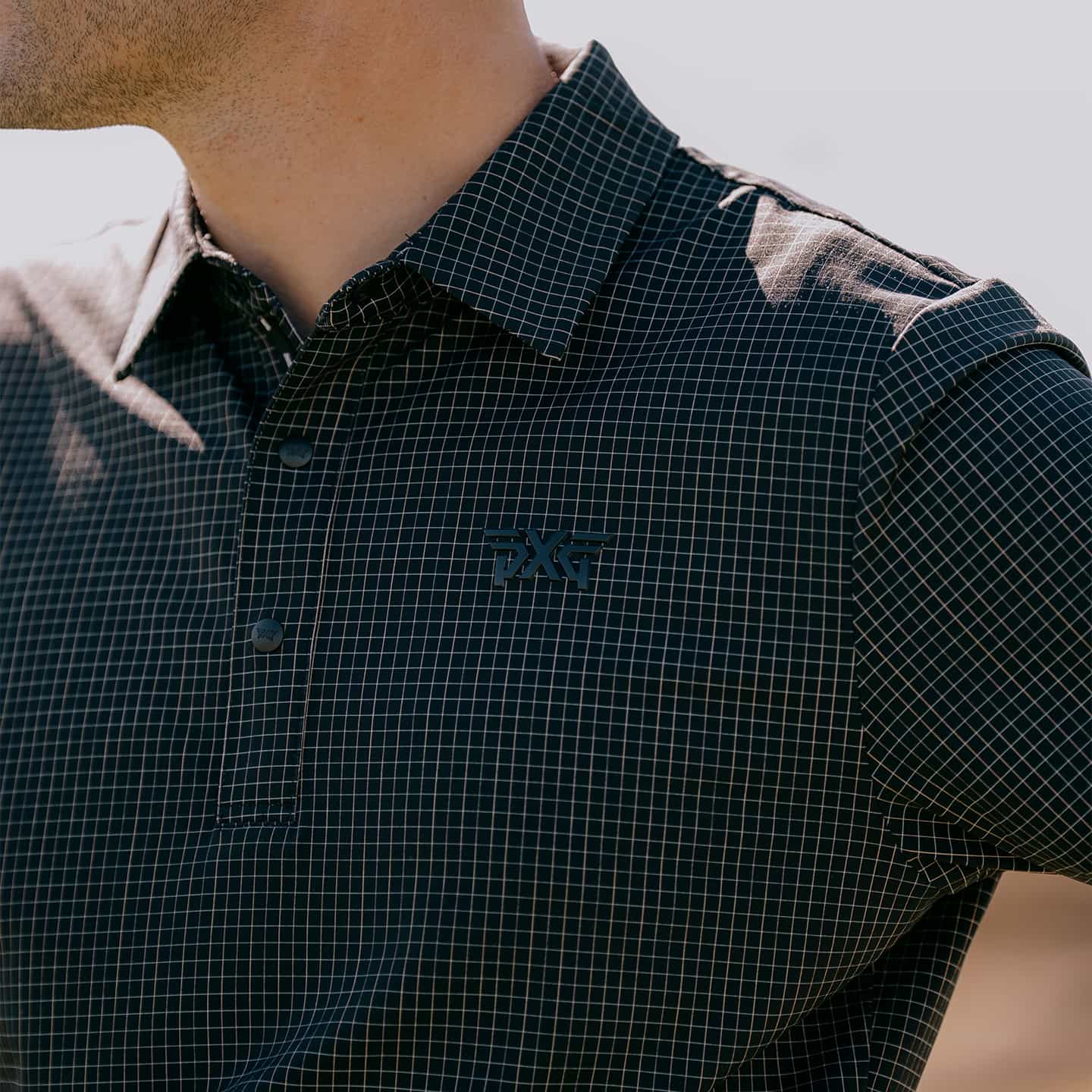 Men's Crisscross Print Polo