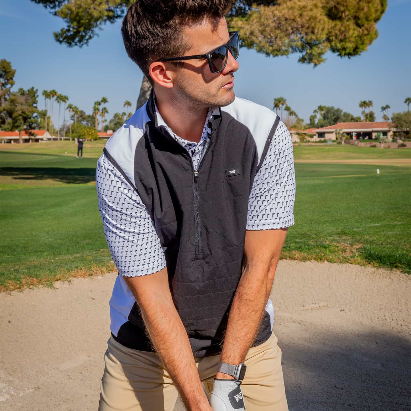 Men's 1/2 Zip Hybrid Vest