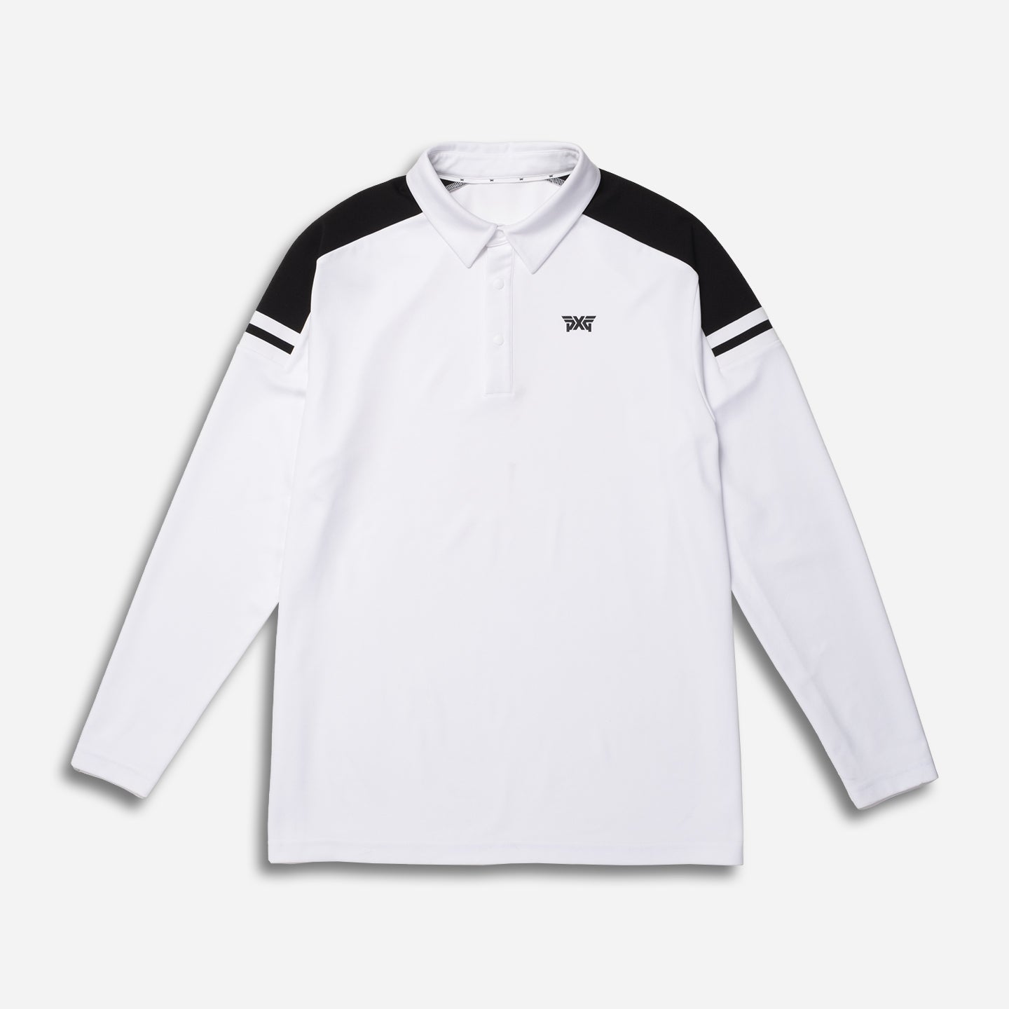 Polo À Manche Longue Avec Panneau En Tricot Sur L’Épaule Pour Hommes