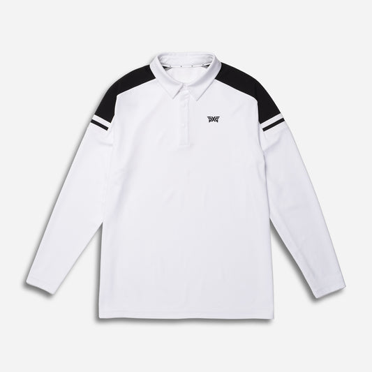 Polo À Manche Longue Avec Panneau En Tricot Sur L’Épaule Pour Hommes - PXG Canada