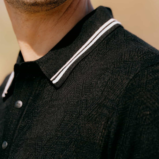 Polo Tricoté En Jacquard Multilogo - PXG Canada
