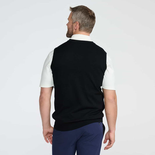 Men's V-Neck Color Block Knitted Vest - PXG Canada