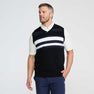 Men's V-Neck Color Block Knitted Vest