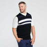 Men's V-Neck Color Block Knitted Vest