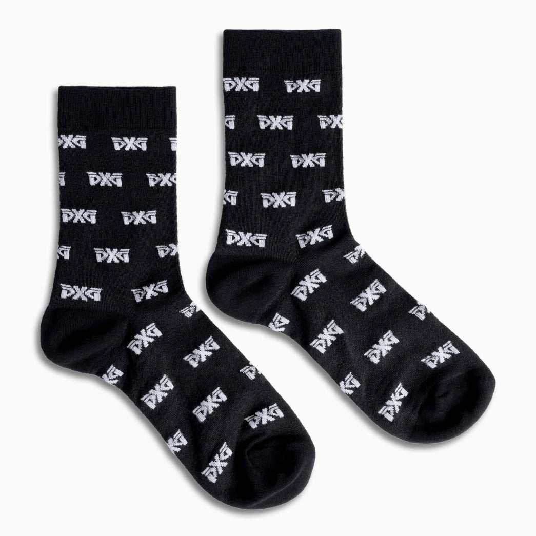 Women's All Over Logo Mesh Crew Socks