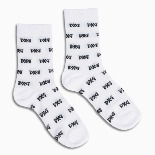 Women's All Over Logo Mesh Crew Socks - PXG Canada