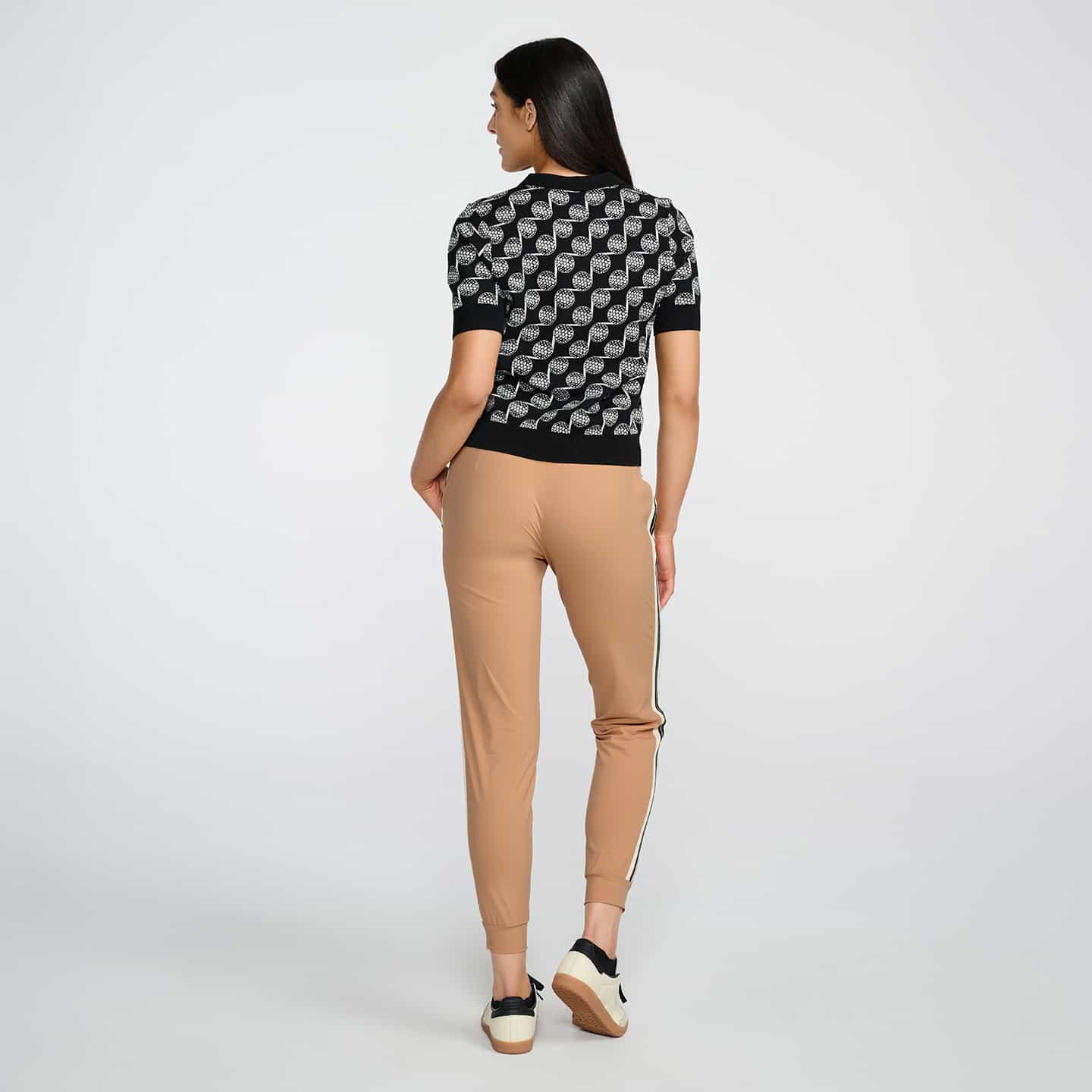 Top Tricoté À Motif De Balles De Golf Pour Femmes