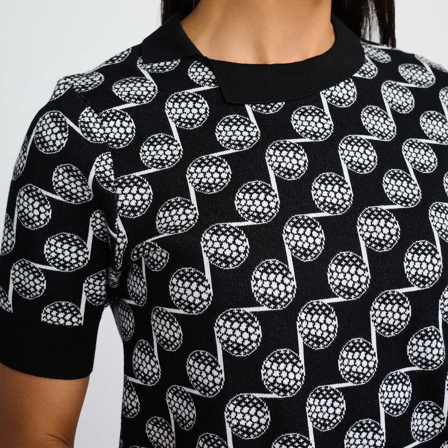 Top Tricoté À Motif De Balles De Golf Pour Femmes